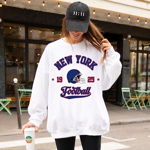 New York Football Sweatshirt, Retro Giant Crewneck, NY Game Day Fan Gift Apparel