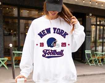 New York Football Sweatshirt, Retro Giant Crewneck, NY Game Day Fan Gift Apparel