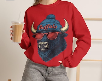 Vintage Buffalo Football Sweatshirt, Retro Buffalo Crewneck, Bills Mafia Game Day Fan Gift