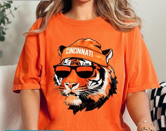 Cincinnati Football T-Shirt, Vintage Bengal Shirt, Retro Cincy Game Day Fan Gift