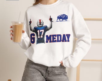 Buffalo Game Day Football Sweatshirt, Vintage Bill Crewneck, Fan Gift Apparel