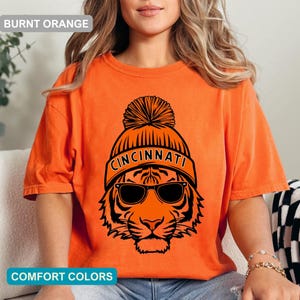 Cincinnati Football T-Shirt, Vintage Bengals Shirt, Comfort Colors Cincy Game Day Gift