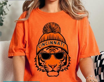 Cincinnati Football T-Shirt, Vintage Bengals Shirt, Comfort Colors Cincy Game Day Gift