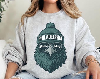 Philadelphia Football Sweatshirt, Vintage Eagle Crewneck, Retro Bird Gang Game Day Fan Gift