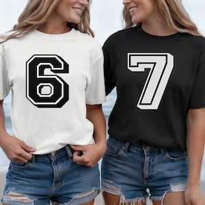 Varsity Numbers SVG Bundle: Jersey Schrift, Cricut Files (Digitaler Download)
