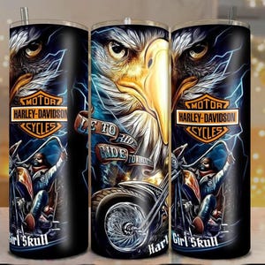 Envoltura para vaso Harley-Davidson Eagle - Impresión de diseño de envoltura por sublimación.JPG