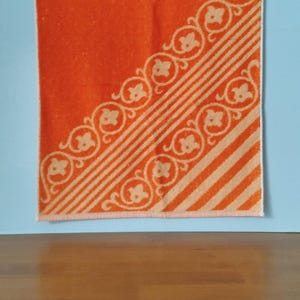Vintage 70s 80s orange cotton terry towel