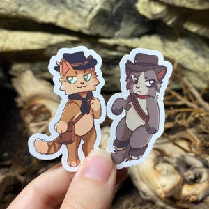 Adesivi per gatti RDR2 Arthur Morgan e John Marston