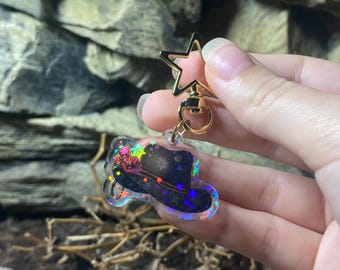 Cowboy Hat Holographic Keychain