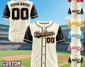 Custom Striped Baseball Jersey,Personalized Jerseys,Perfect for Team Uniforms & Fans,Baseball jersey for you,Custom Baseball Jersey Shirt.