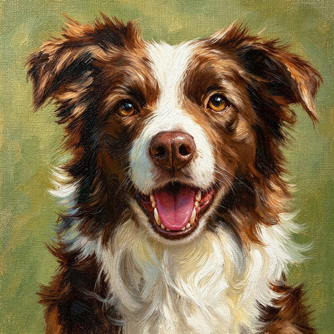 Custom Dog Painting From Photo,personalized Pet Oil Portrait on Canvas ...