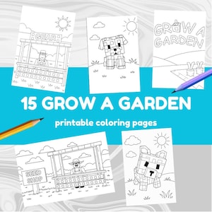 Roblox Grow A Garden Printable Coloring Book Etsy