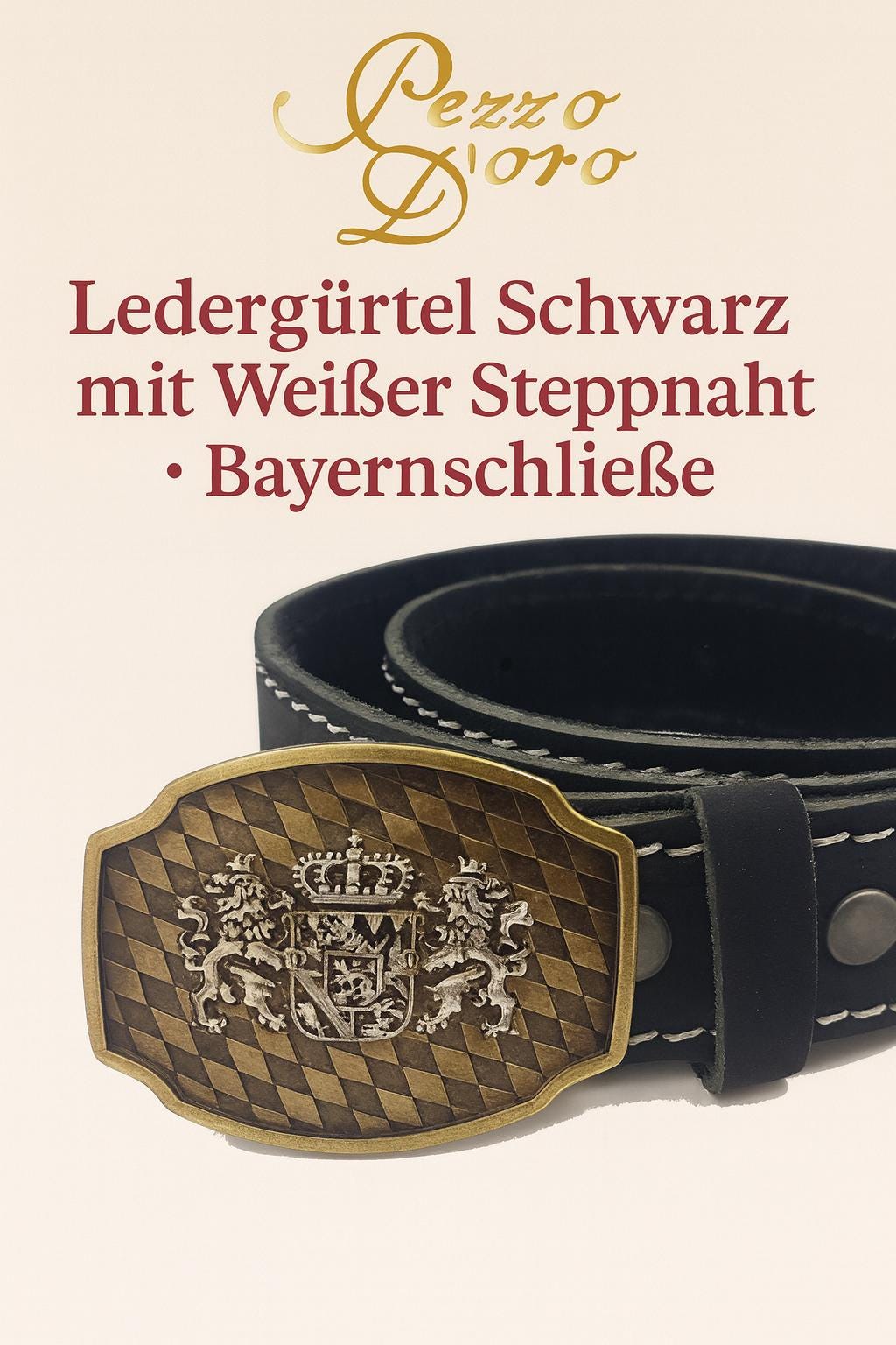 Bavarian Buffalo Leather Belt with Coat of Arms Buckle, Black Oktoberfest Belt, German Lederhosen Accessory, Traditional Men's Belt