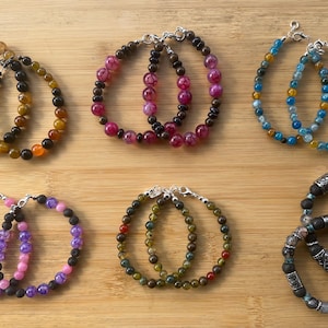 The Flight of Dragons | Handmade Dragon Bracelet Pair Collection | Fantasy Jewelry | Gemstone Bracelets