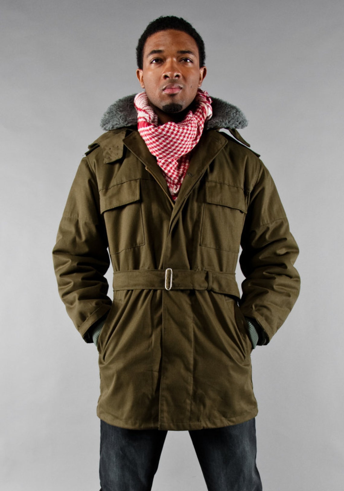 1980's MILITARY STYLE VINTAGE Czechoslovakian Army Men's Olive Drab