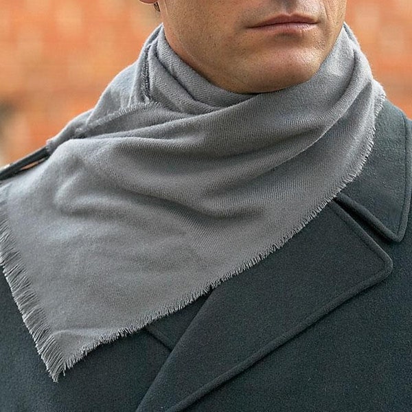 Mens Gray Scarf Etsy