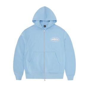Light Blue Zip up Hoodie - Etsy