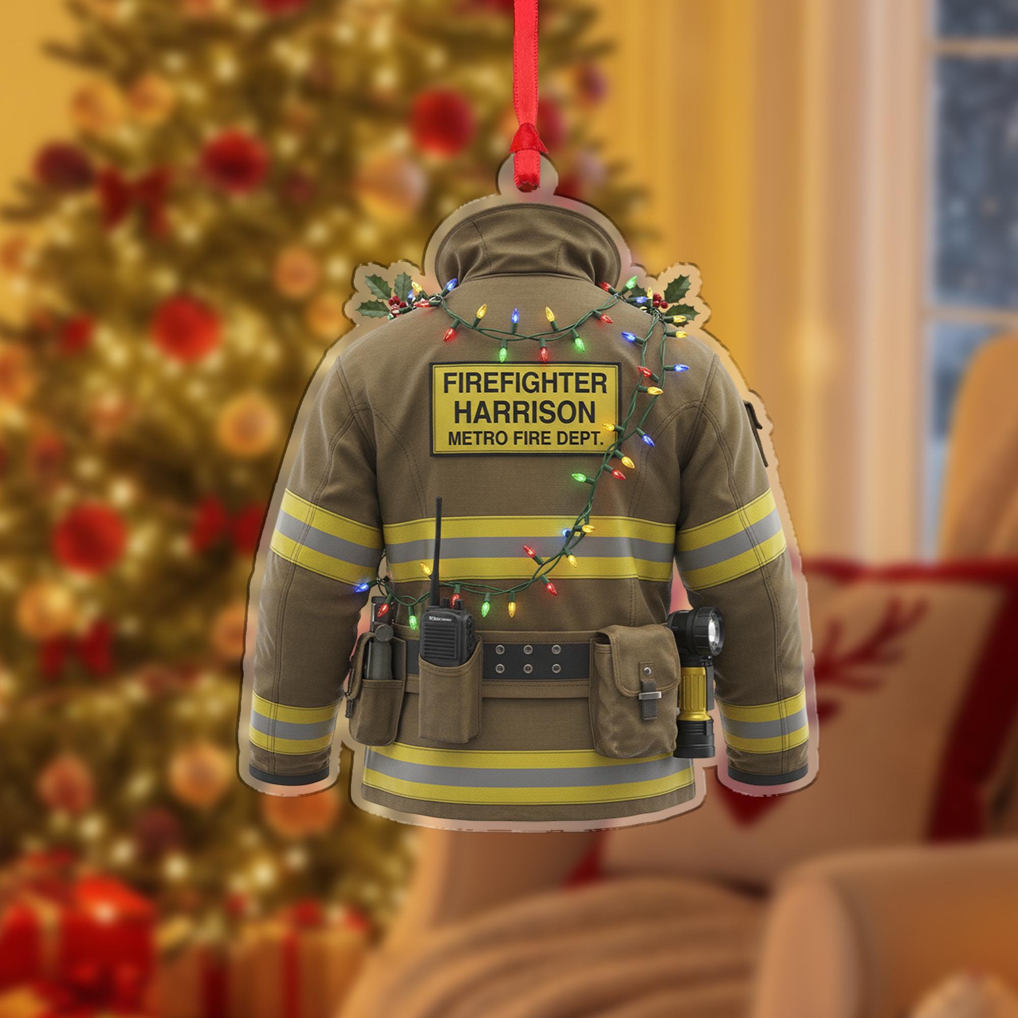 Adorno de chaqueta de bombero personalizado: decoración para árbol de  Navidad con nombre personalizado - Etsy México, image size:2000x2000