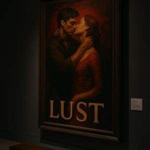 Lust | Digital Wall Art Printable | Dark Romantic Painting Poster A1–A4 | 4 Sizes PNG + PDF