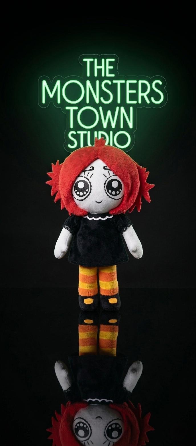 超希少 Ruby Gloom ルビーグルーム Y2K ゴス エモ バッグ Ruby Gloom Art Doll 11.8 Inch Gothic Plushie Handmade Spooky Decor
