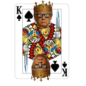 No Kings Protest - No Kings Card Digital Protest Sign  – Instant Download Political Posters for Activists & Rallies