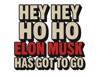 Cartello di protesta anti-Trump: Hey Hey Elon (poster stampabile)
