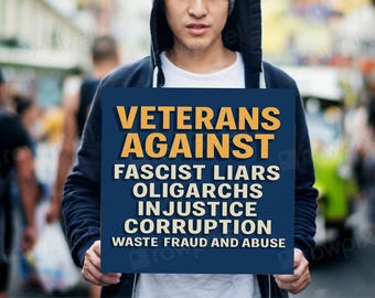Manifesto dei veterani contro la corruzione: cartello patriottico antifascista (scarica)