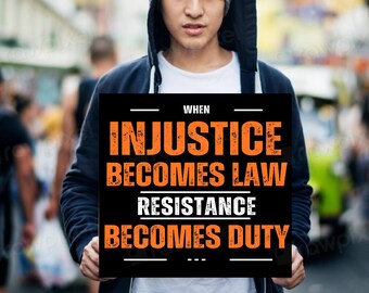 Stampa artistica di protesta "La resistenza diventa un dovere" (download digitale)