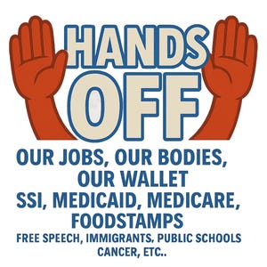 Hands Off – Protest Sign, Political Activism Art, Resist Movement Poster.  PRINTABLE Protest Poster| Anti Trump Protest Sign