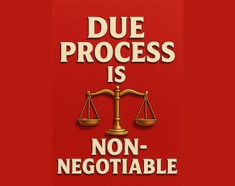 Il giusto processo non è negoziabile / Firma di protesta digitale / Download immediato