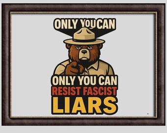 Manifesto "Resistete Fascist Liars": cartello di protesta audace (stampabile in digitale)