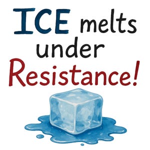ICE Melts Under Resistance – Powerful Anti-ICE Digital Protest Sign | Instant Download | Abolish Ice