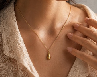 Collier urne funéraire, Collier cendres en forme de larme, Bijou urne personnalisé avec nom, Collier commémoratif pour un être cher, Cadeau souvenir pour elle
