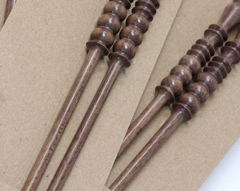 Brittany black walnut single point needles (10")