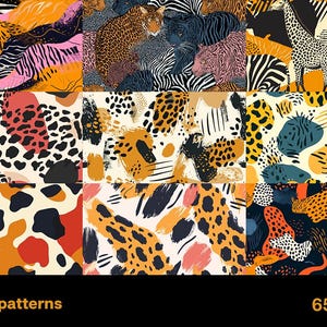 65 Animal Patterns. Minimalist Animal Patterns, Creative Abstract Fauna ...
