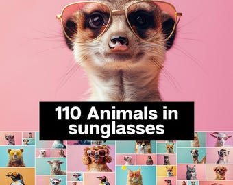 Animals in Sunglasses Stock Photo Bundle (Digital Download)