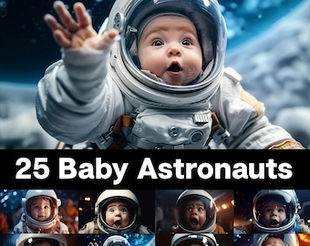 Baby Astronaut Images: Space Kids Digital Art (Digital Download)