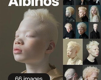 Albino Portrait Stock Images: Stylish Royalty-Free Bundle (Digital Download)