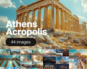 Athens Acropolis Stock Images: Ancient Greece Photo Collection (Digital Download)