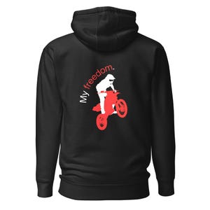 Motorrad Hoodie mit meiner Freiheit Design für Männer und Frauen | Gemütliche Reiterbekleidung für jedes Wetter | Moto Hoodie | Dirt Bike Hoodie