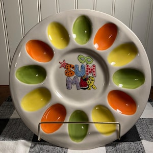 Summer Deviled Egg Dish Deviled Egg Dish Deviled Egg Plate Deviled Egg Tray BBQ Hostess Gift Hostess Gift Bridal Shower Gift