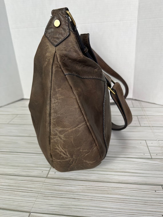 BORN Brown Leather Western Boho crossbody bag - image 6