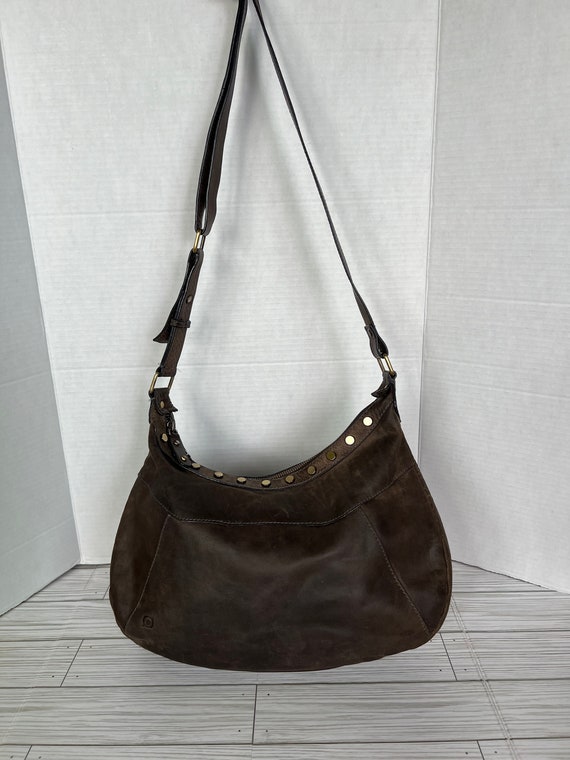 BORN Brown Leather Western Boho crossbody bag - image 2