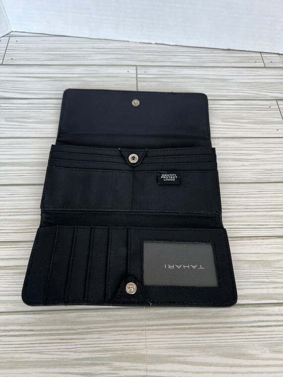 Queen Bee Striped Monogram Wallet - Black main image 1
