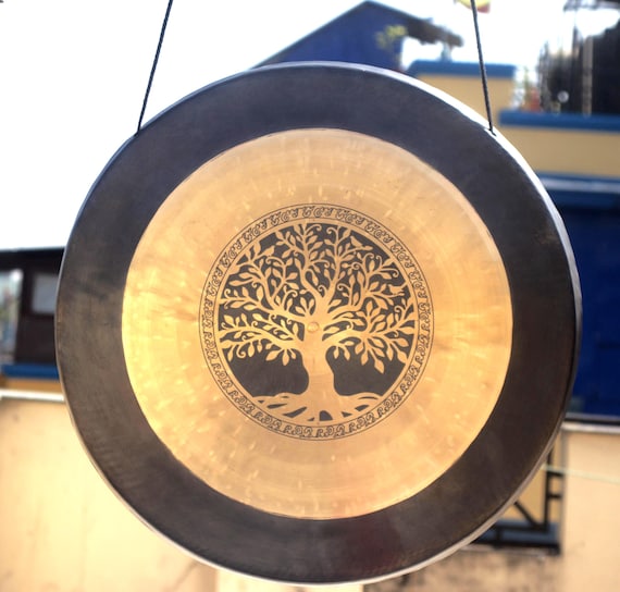 Tree of Life Tibetan Gong: Hand-hammered 7-metal Sound Healing - Etsy