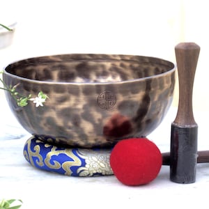 12-inch Master Healing Full Moon-klankschaal – handgemaakt Tibetaans met diepe, zachte en langdurige vibraties | Opgeladen met vollemaanenergie