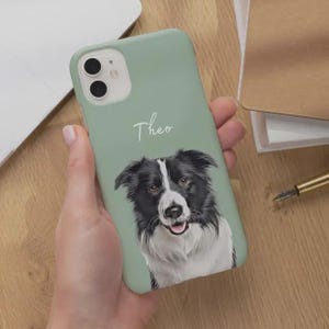 Custodia per telefono con foto personalizzata del tuo animale domestico, custodia per iPhone personalizzata per cani e gatti, regalo unico per gli amanti degli animali