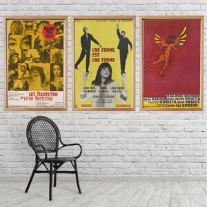 Paga 2 ricevi 1 gratis Une Femme est une Femme A Woman is a Woman Poster del film francese film plakat stampa HQ HD wall art senza cornice