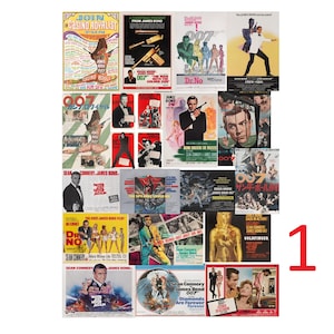 Pay 2 get 1 for free james bond 007 never say never again You Only Live Twice Octopussy Goldfinger movie poster film print wall art unframed