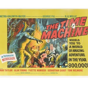 Paga 2 e ricevi 1 gratis, la macchina del tempo, poster del film britannico, stampa HQ HD, arte murale senza cornice